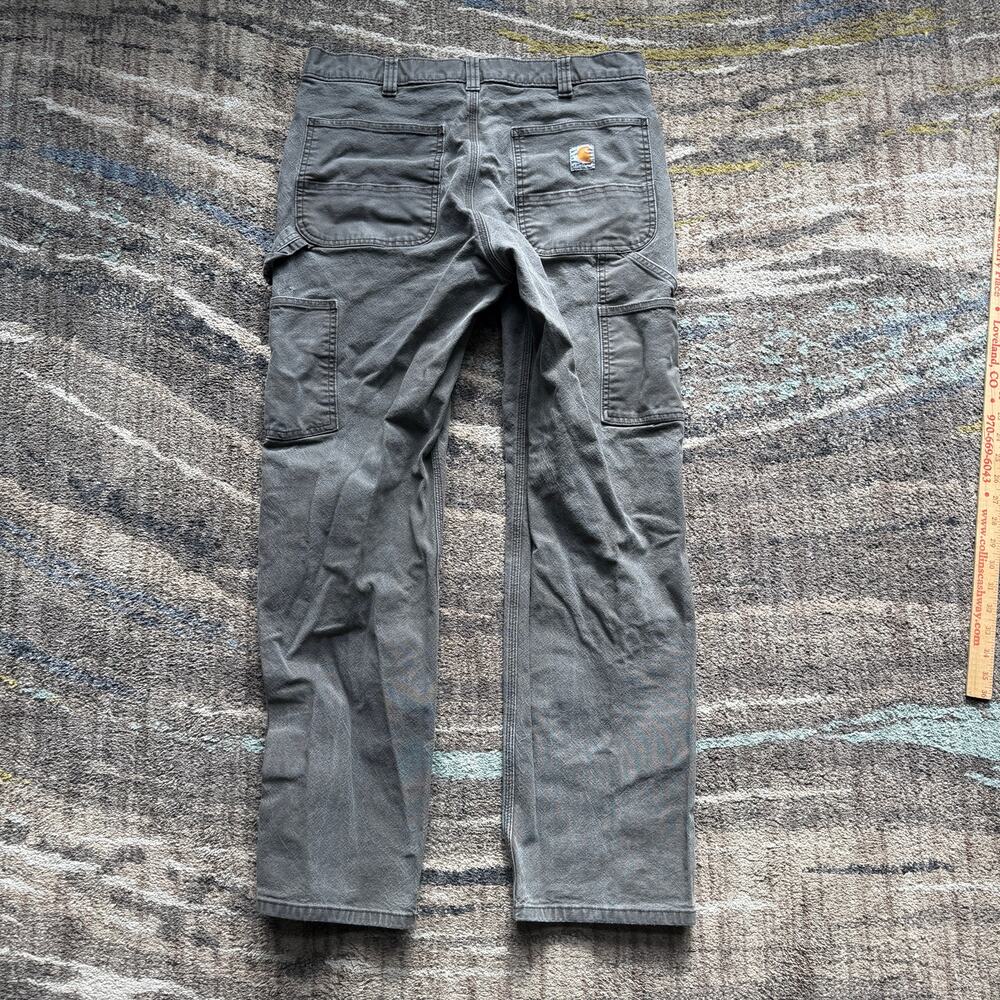 Men's Carhartt Gray Brown Rugged Flex Duck Utility Cargo Work Pants Sz 34 x 32 - Picture 5 of 9
